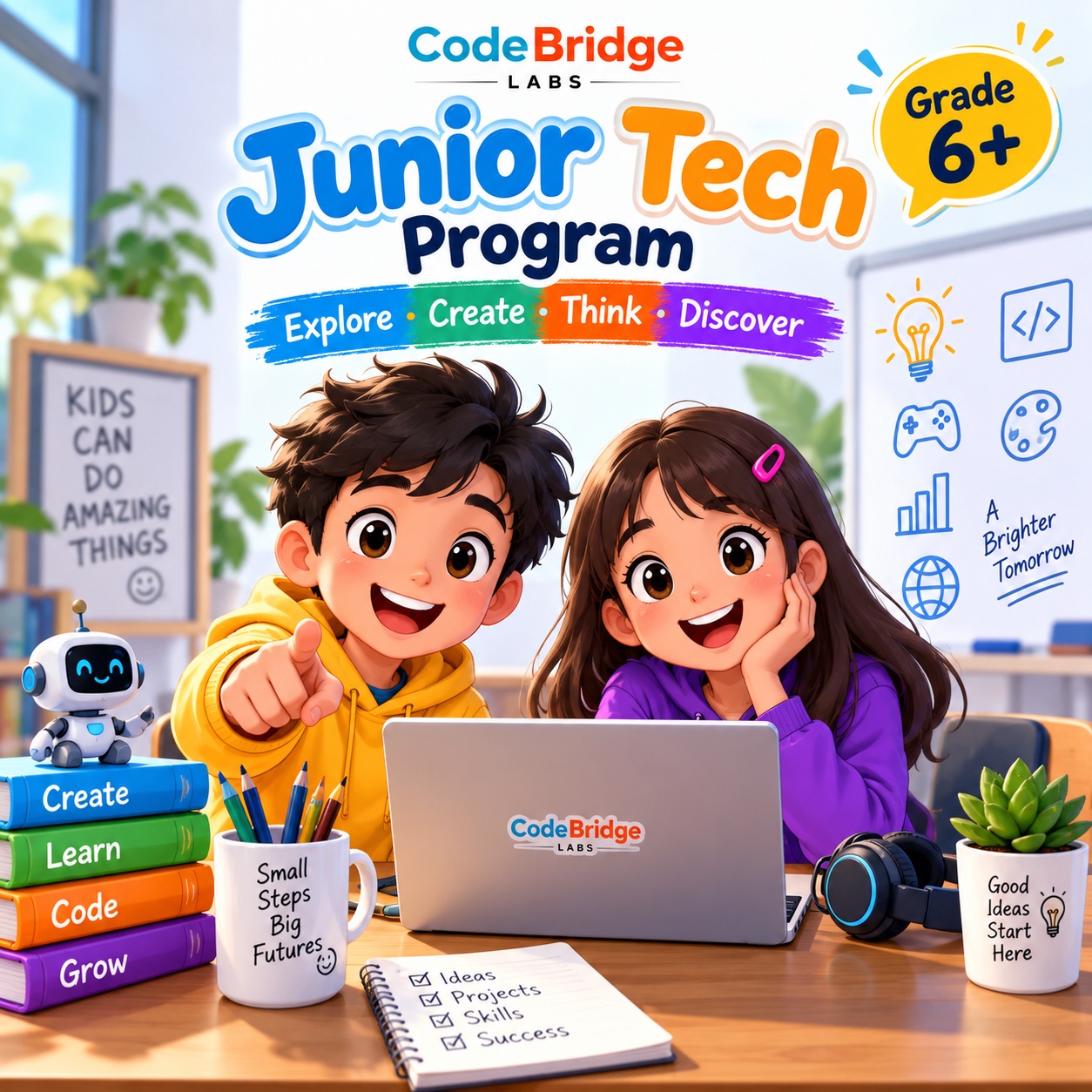CodeBridge Labs Junior Tech Program for Grade 6 onwards